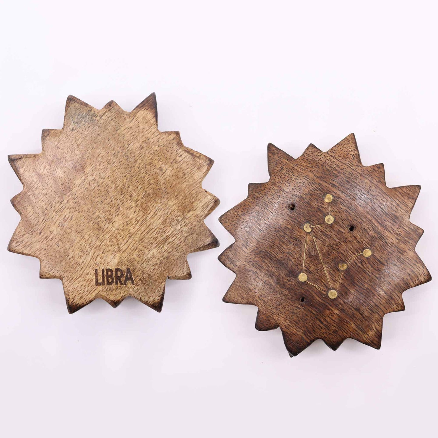 Quemador de incienso con signos del zodíaco de latón grabado - Sol