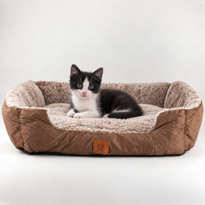 Cama tipo oso de peluche para gatos pequeña