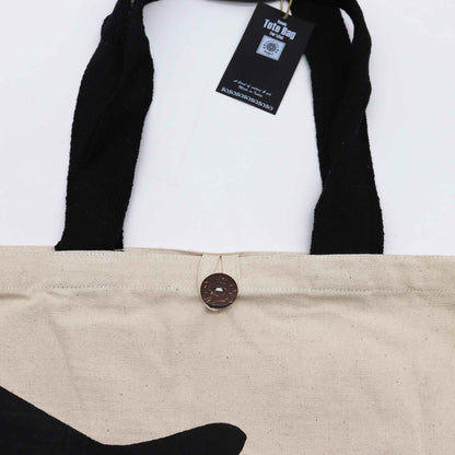 Bossa bàsica icònica - Gat negre - Natural 10 oz (36 x 43 x 10 cm)