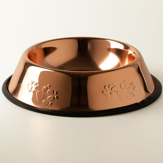 Cuenco grande estilo en cobre de acero inoxidable para mascotas