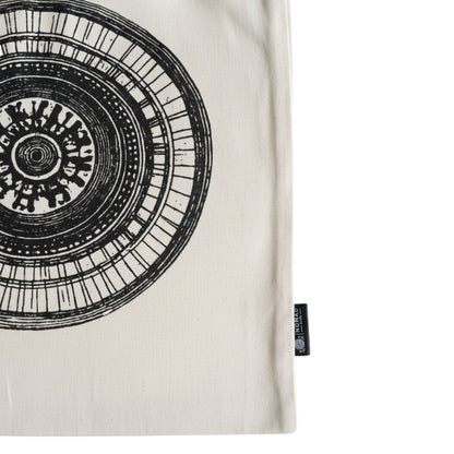 Bossa Tote Bàsica Icònica Nomad Sari - Mandala Urbana - Natural 4oz
