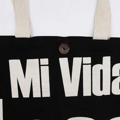 Bossa Bàsica Icònica - Mi Vida Loca - Negre natural 10 oz (36 x 43 x 10 cm)