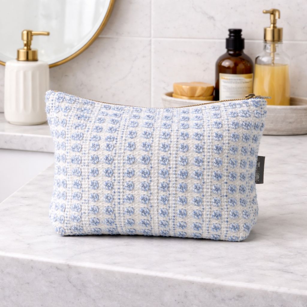 Nomad Sari Indian Jacquard Necesser - Indigo Echo