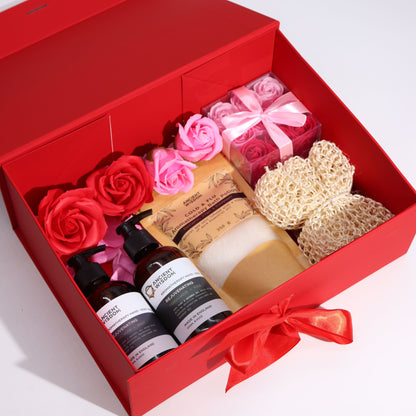 Caja de regalo plegable con Lazo 33x25x12 cm - Negra