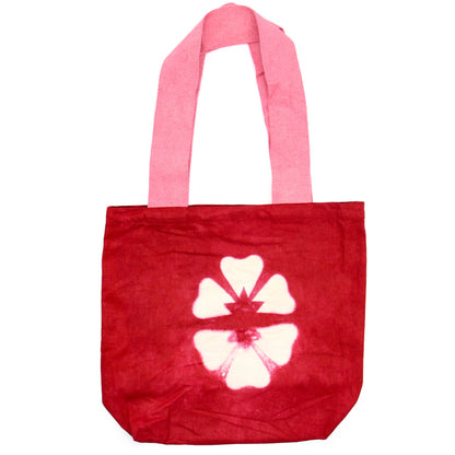 Bossa de Cotó Natural amb Disseny "Tie Dye" (220g) - 38x42x12cm - Flor Granat - Nansa Rosa