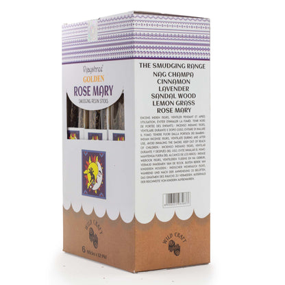 Palitos de resina para purificación Golden Rose Mary - 30 g