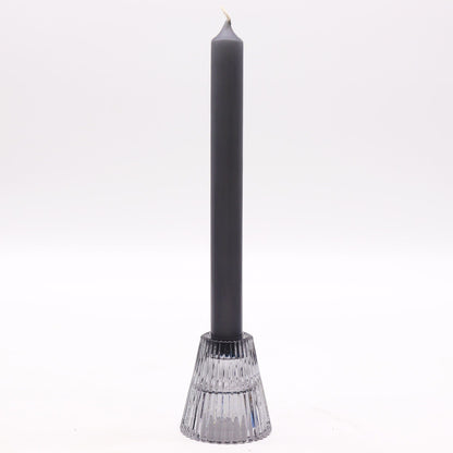 Candelabres reversibles per a sopar / espelmes de te - Gris mitjanit