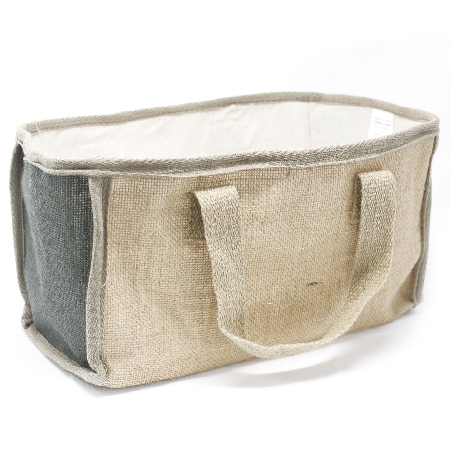 Cistella gran de jute - 33x18x20cm - Gris