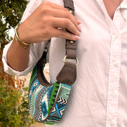 Bossa Hobo de Jacquard - Verds Atrevits (corretja marró)
