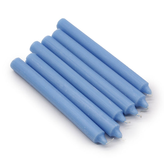 Espelmes a l'engròs de color sòlid - Blau marí rústic - Paquet de 10