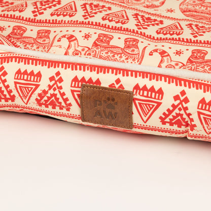 Cama roja decoración elefantes para gatos