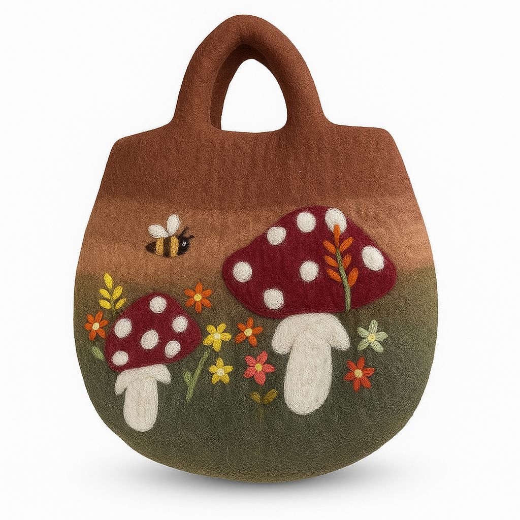 Bossa de feltre per a jardí de bolets - 35 x 27 cm