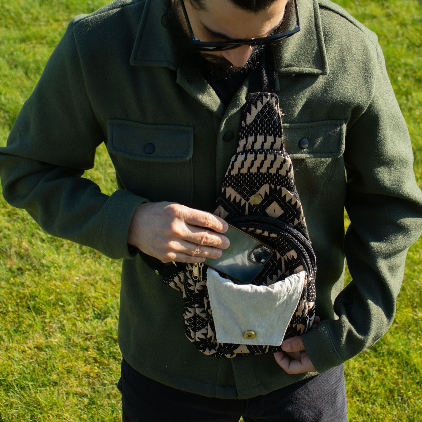 Bosses Jacquard Naturals - Telar del Desert - Bossa Bandolera
