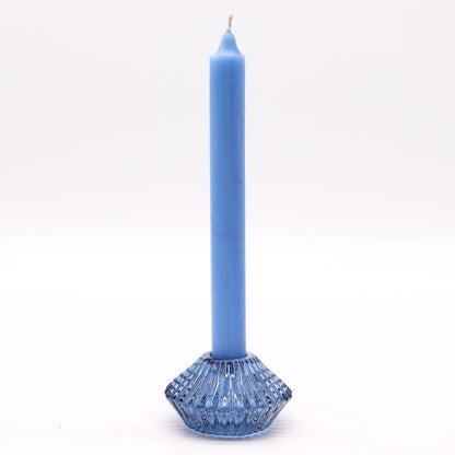 Portavelas reversible con diseño de flor para cena / vela de té - Azul