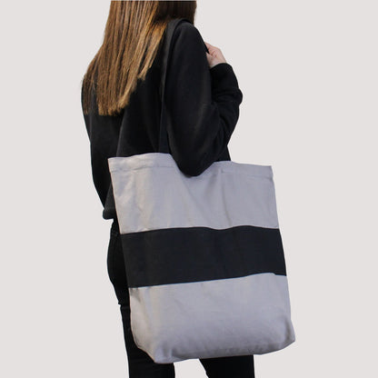 Bosses de Cotó de Dos Tons - 38x42x12cm - Gris i Negre - 280g