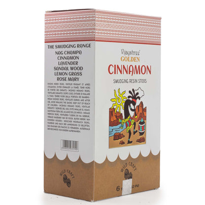 Palitos de resina para sahumar con canela dorada - 30 g