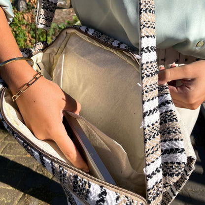 Bossa per a Portàtil Soft Banjar - Crema i Gris