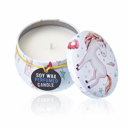 Espelma artística de Llauna - Unicorns-Pedra Llunar