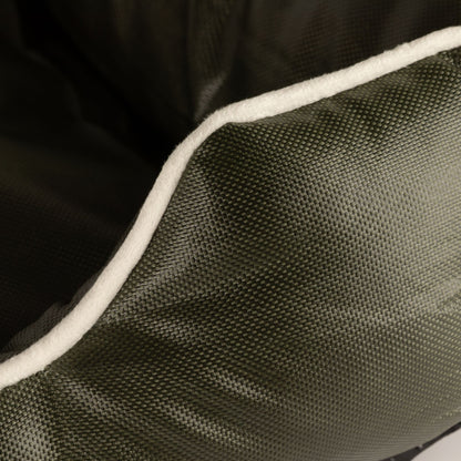 Cama pequeña verde caqui para gatos