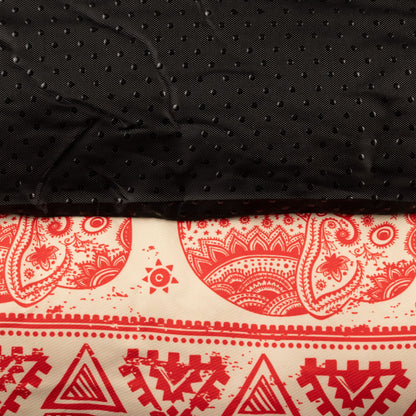 Cama roja decoración elefantes para gatos
