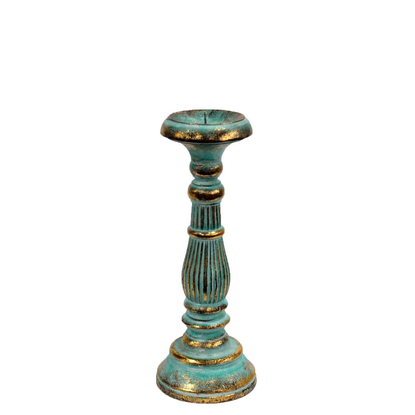 Candelabre petit - Turquesa or