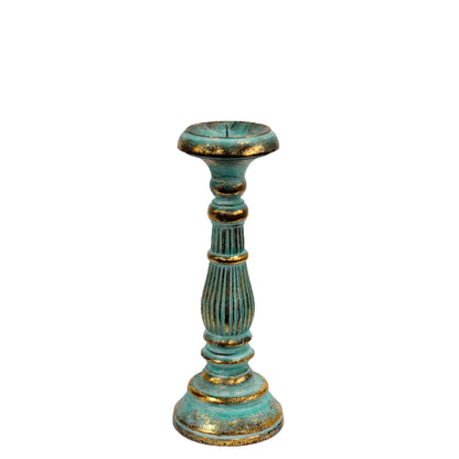 Candelabre petit - Turquesa or