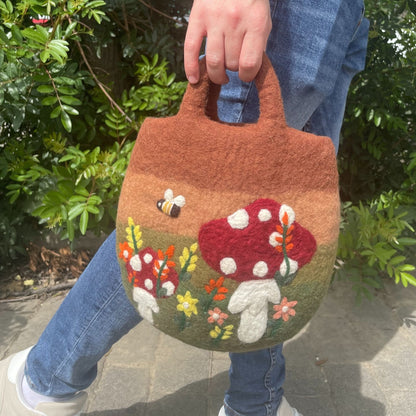Bossa de feltre per a jardí de bolets - 35 x 27 cm