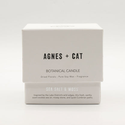 Agnes + Cat Vela de Cera de Soja Botánica - Sal marina y musgo