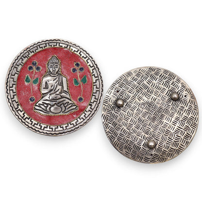 Porta-incienso Buda Rojo Decorativo 10cm