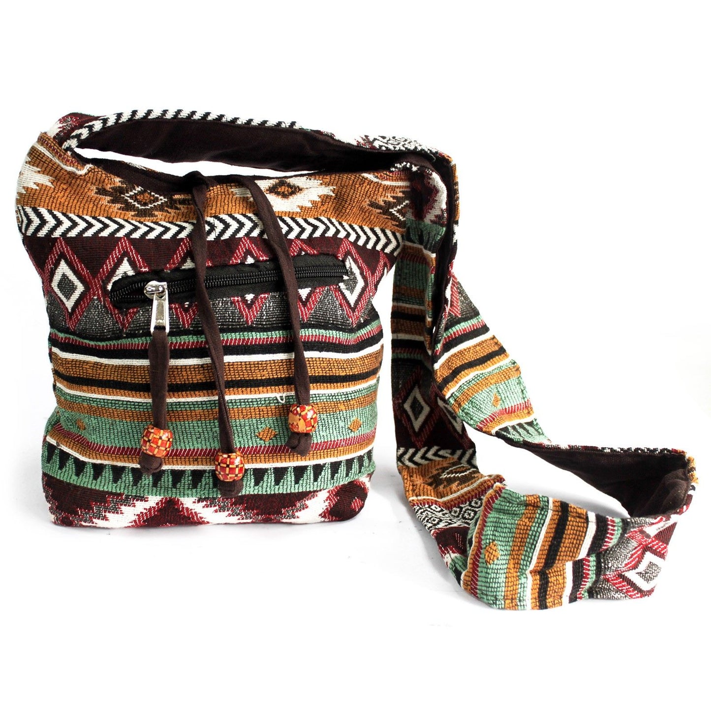 Bolso jacquard – bandolera color xocolata