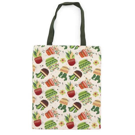 Bossa clàssica Tote amb cremallera (Cactus Motiff) 40x34cm