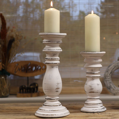 Candelabre clàssic - Blanc - 23x10cm - Petit