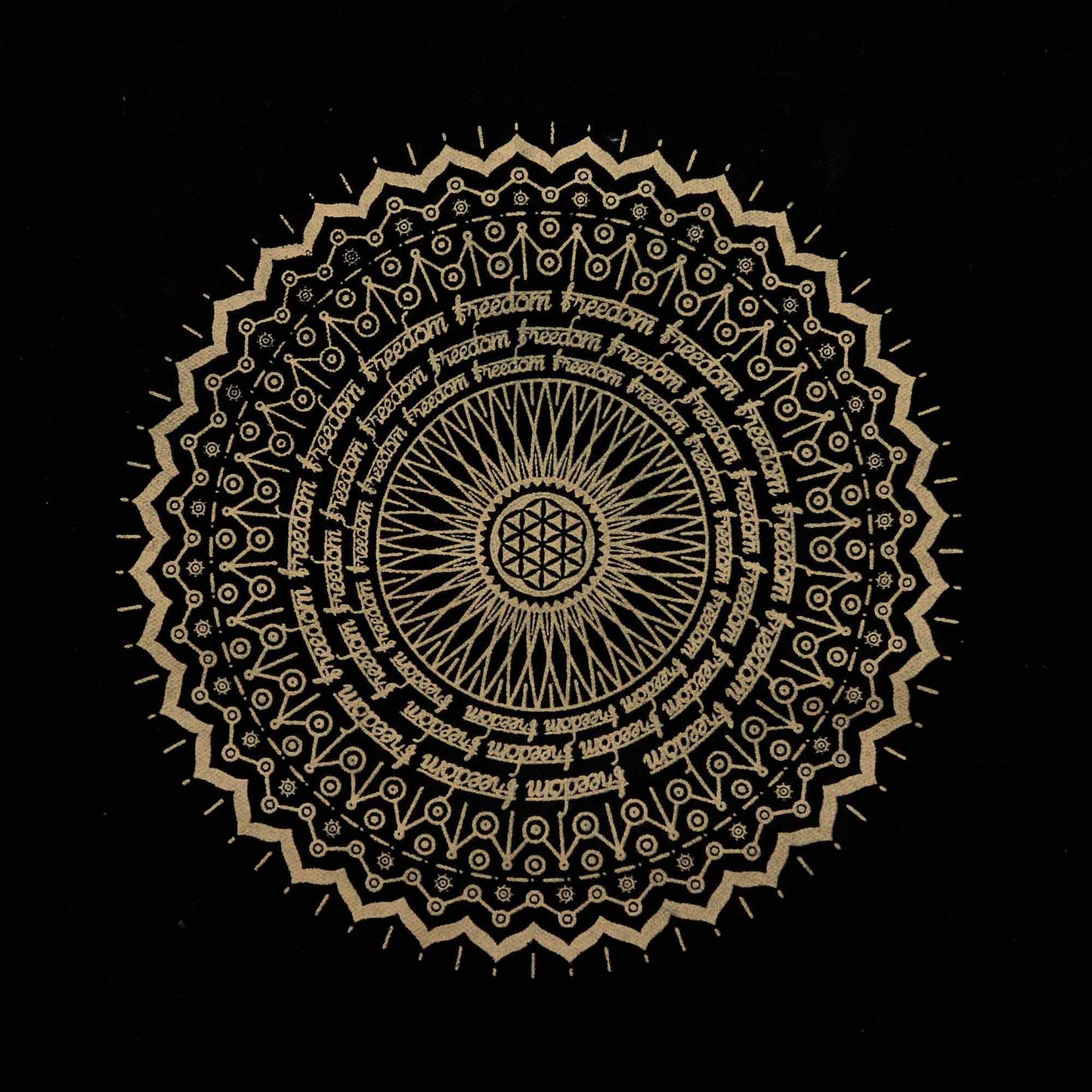 Bossa tote rentada a la pedra extragran 14 oz - Mandala de la llibertat