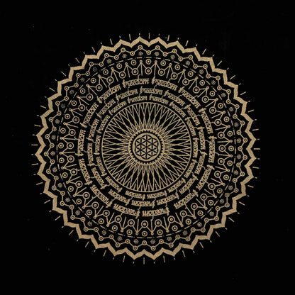 Bossa tote rentada a la pedra extragran 14 oz - Mandala de la llibertat