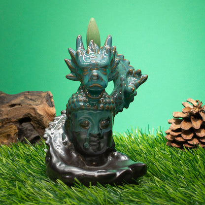 Quemador de incienso de flujo inverso - Dragón sobre Buda
