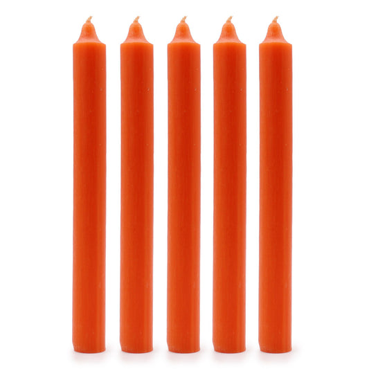 Espelmes a Granel de Color Sòlid - Taronja Rústic - Paquet de 10