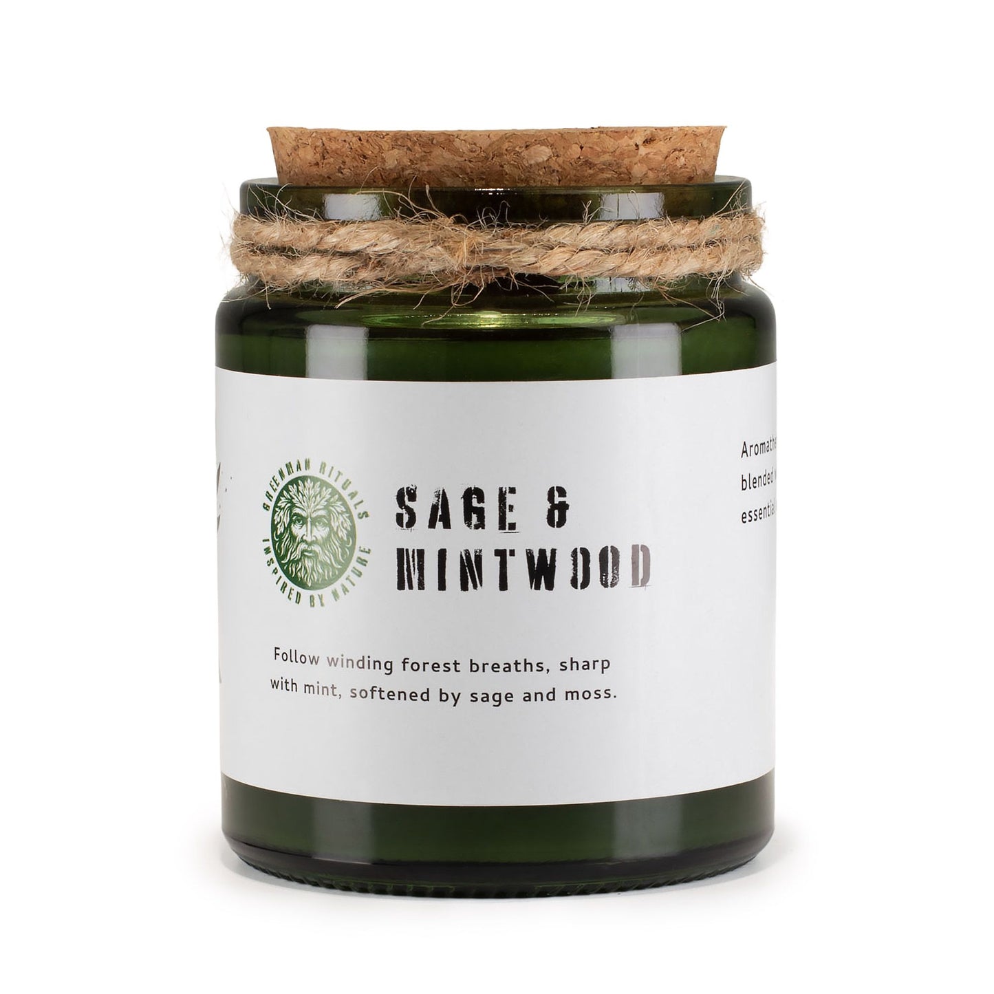 Espelma de soja Greenman Woodwick - Sàlvia i Fusta de Menta