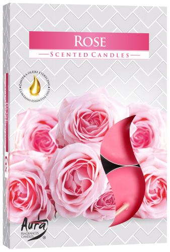 1x Joc de 6 Espelmes d'Espelma Perfumades - Rosa