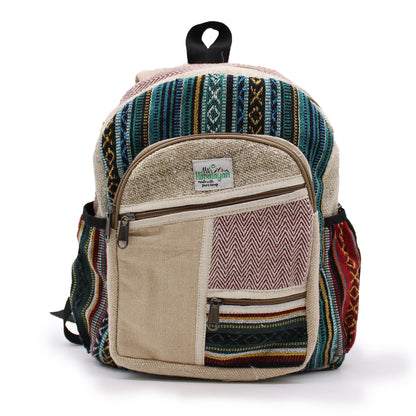 Motxilla petita de cànem - Estil Zig Zag Zips