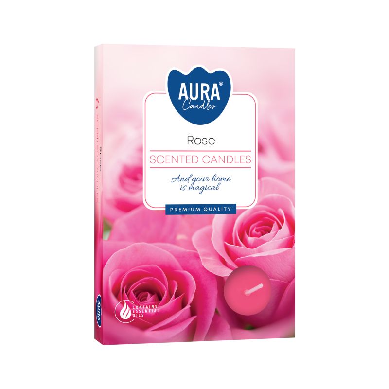 1x Joc de 6 Espelmes d'Espelma Perfumades - Rosa