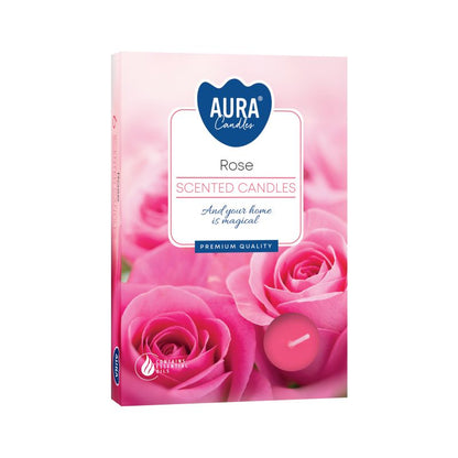 1x Joc de 6 Espelmes d'Espelma Perfumades - Rosa
