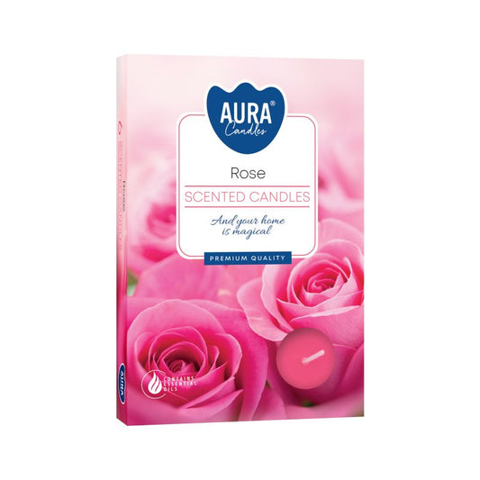 1x Joc de 6 Espelmes d'Espelma Perfumades - Rosa