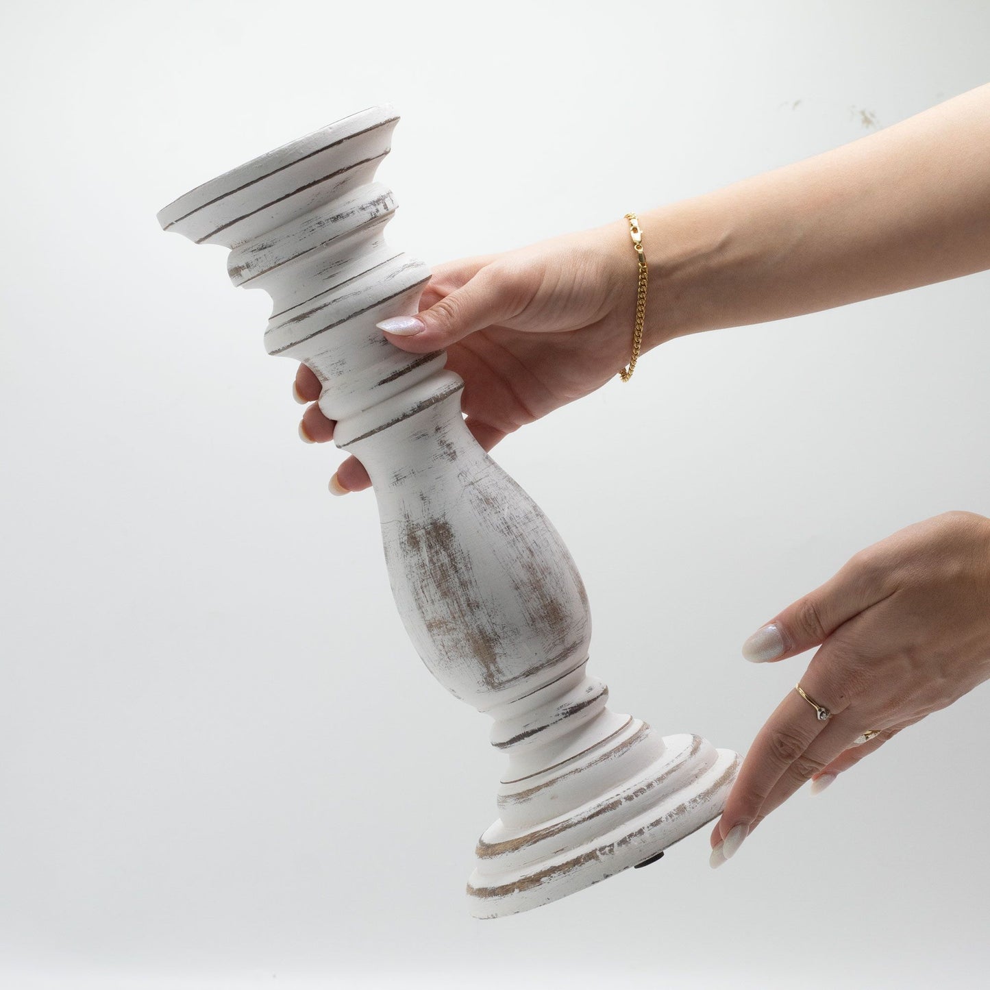 Candelabre Clàssic - Blanc - 30x10cm - Mitjà