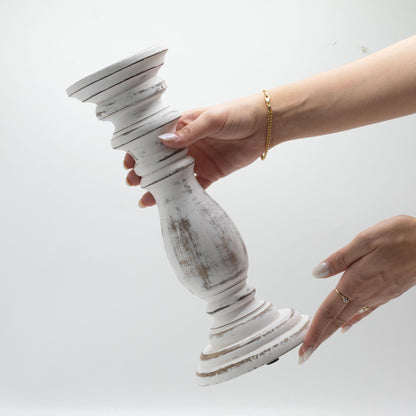 Candelabre Clàssic - Blanc - 30x10cm - Mitjà