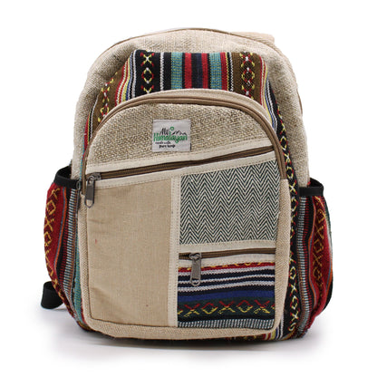 Motxilla petita de cànem - Estil Zig Zag Zips