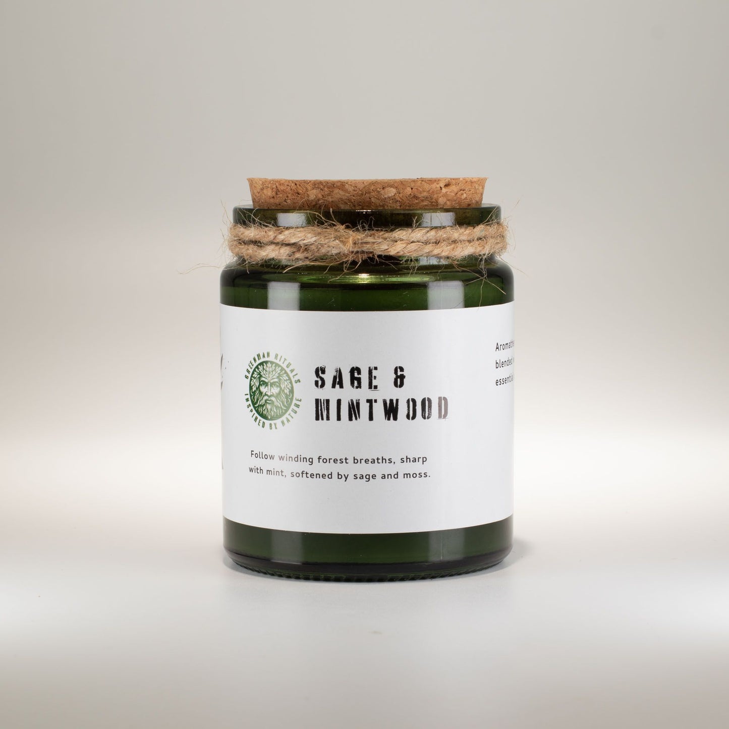 Espelma de soja Greenman Woodwick - Sàlvia i Fusta de Menta