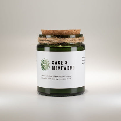 Espelma de soja Greenman Woodwick - Sàlvia i Fusta de Menta