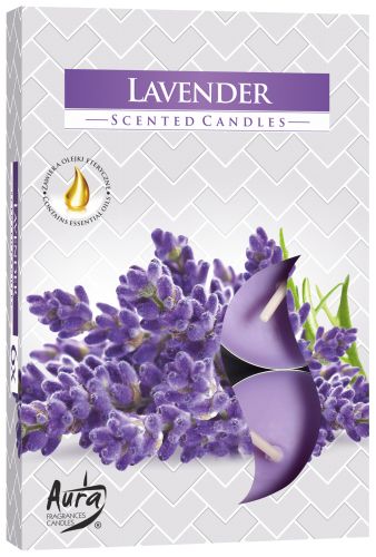 Set de 6 espelmes d'olor de te - Lavanda