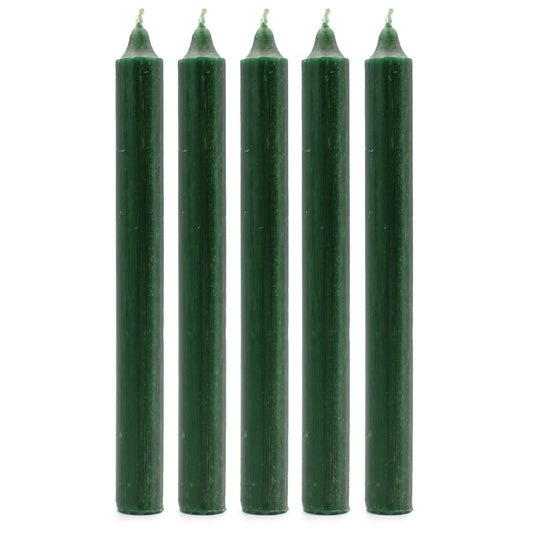 Espelmes a Granel de Color Sòlid - Verd Grèvol Rústic - Paquet de 10