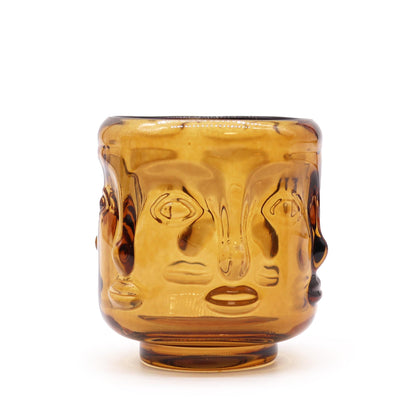 Pot d'espelma amb cares de Buda - Ambre antic